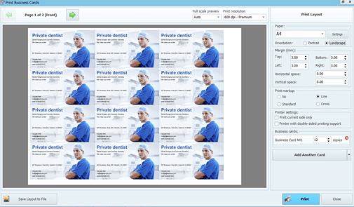 Print business cards