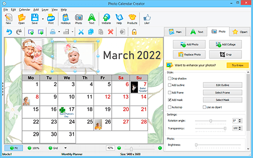 Decorate your calendar design