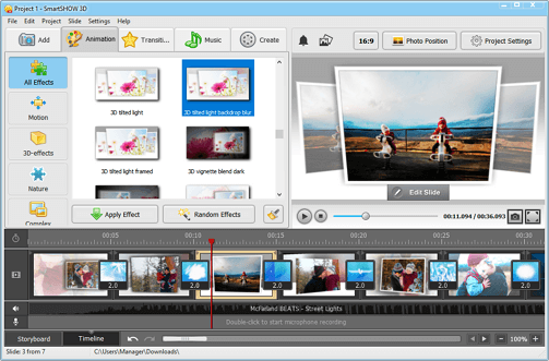 Decorate your slideshow with effects